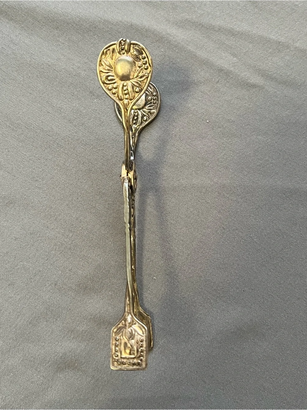 Vintage Nils Johan Of Sweden Art Nouveau Styles Floral Ornate Tidbit/Sugar Tongs